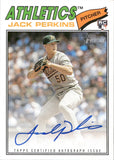 2026 Jack Perkins Topps Heritage REAL ONE AUTOGRAPH ROOKIE AUTO RC #ROA-JP Oakland A's