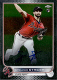 2022 Spencer Strider Topps Chrome ROOKIE AUTOGRAPH RC AUTO #RA- SS Atlanta Braves