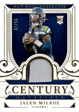 2025 Jalen Milroe Panini National Treasures CENTURY MATERIALS ROOKIE 25/49 RC PATCH #CM-JME Seattle Seahawks