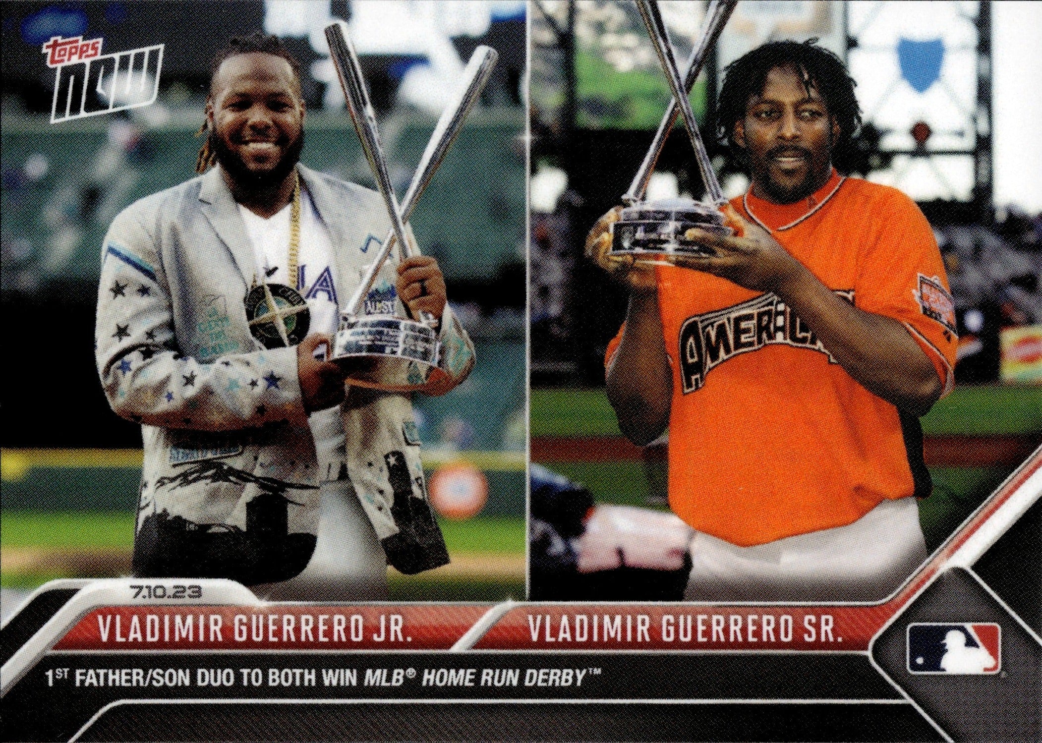 2023 Vladimir Guerrero Jr. & Sr. Topps Now 1ST FATHER/SON DUO TO BOTH
