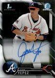 2016 Juan Yepez Bowman Chrome Prospect AUTOGRAPH ROOKIE AUTO RC #CPA-JY Atlanta Braves 2