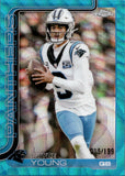 2025 Bryce Young Topps Chrome TEAL WAVE REFRACTOR 15/199 #40 Carolina Panthers