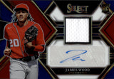 2023 James Wood Panini Select TRI-COLOR ROOKIE JERSEY AUTO 45/49 AUTOGRAPH RELIC #PJA-JO Washington Nationals