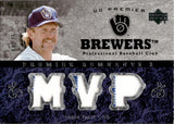 2007 Robin Yount Upper Deck UD Premier PREMIER REMNANTS 3 8/75 GAME-USED JERSEY #PR3-RY Milwaukee Brewers *CREASED*