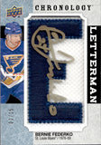 2018-19 Bernie Federko Upper Deck Chronology LETTERMAN AUTOGRAPHED MANUFACTURED PATCH 2/15 AUTO #L-ST-BF St. Louis Blues