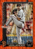 2025 Justin Verlander Topps UPDATE ORANGE HOLOFOIL 2/25 #US100 San Francisco Giants