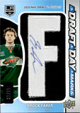 2024-25 Brock Faber Upper Deck SP Game Used DRAFT DAY MARKS AUTOGRAPH 33/35 AUTO #DDM-BF Los Angeles Kings