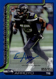 2025 Elijah Arroyo Topps Chrome BLUE REFRACTOR ROOKIE AUTOGRAPH 53/150 RC AUTO #RA-EA Seattle Seahawks