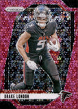 2024 Drake London Panini Prizm NO HUDDLE PINK DISCO PRIZM 1/25 #12 Atlanta Falcons