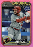 2024 Leonardo Bernal Topps Pro Debut FUCHSIA FOIL 123/199 #PD-164 St. Louis Cardinals