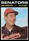 1971 Ted Williams Topps #380 Washington Senators BV$60