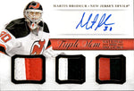 2013-14 Martin Brodeur Panini National Treasures TRIPLE PATCH AUTO AUTOGRAPH RELIC #TM-MB New Jersey Devils HOF