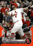 2022 Albert Pujols Topps NOW RED 5/10 CONNECTS FOR 701TH HR IN FRONT OF HOME CROWD #989 St. Louis Cardinals *JERSEY NUMBER*