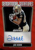 2025 Joe Horn Panini Prizm Black SENSATIONAL SIGNATURES RED AUTOGRAPH 78/99 AUTO #SS-JHN New Orleans Saints
