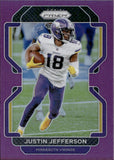 2021 Justin Jefferson Panini Prizm PURPLE PRIZM 4/125 #125 Minnesota Vikings