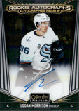 2024-25 Logan Morrison OPC Platinum ROOKIE AUTOGRAPH RC AUTO #R-LM Seattle Kraken