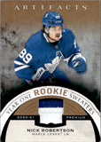 2021-22 Nick Robertson Upper Deck Artifacts YEAR ONE ROOKIE SWEATERS 2020-2021 PREMIUM JERSEY PATCH 9/25 #RS-NR Toronto Maple Leafs