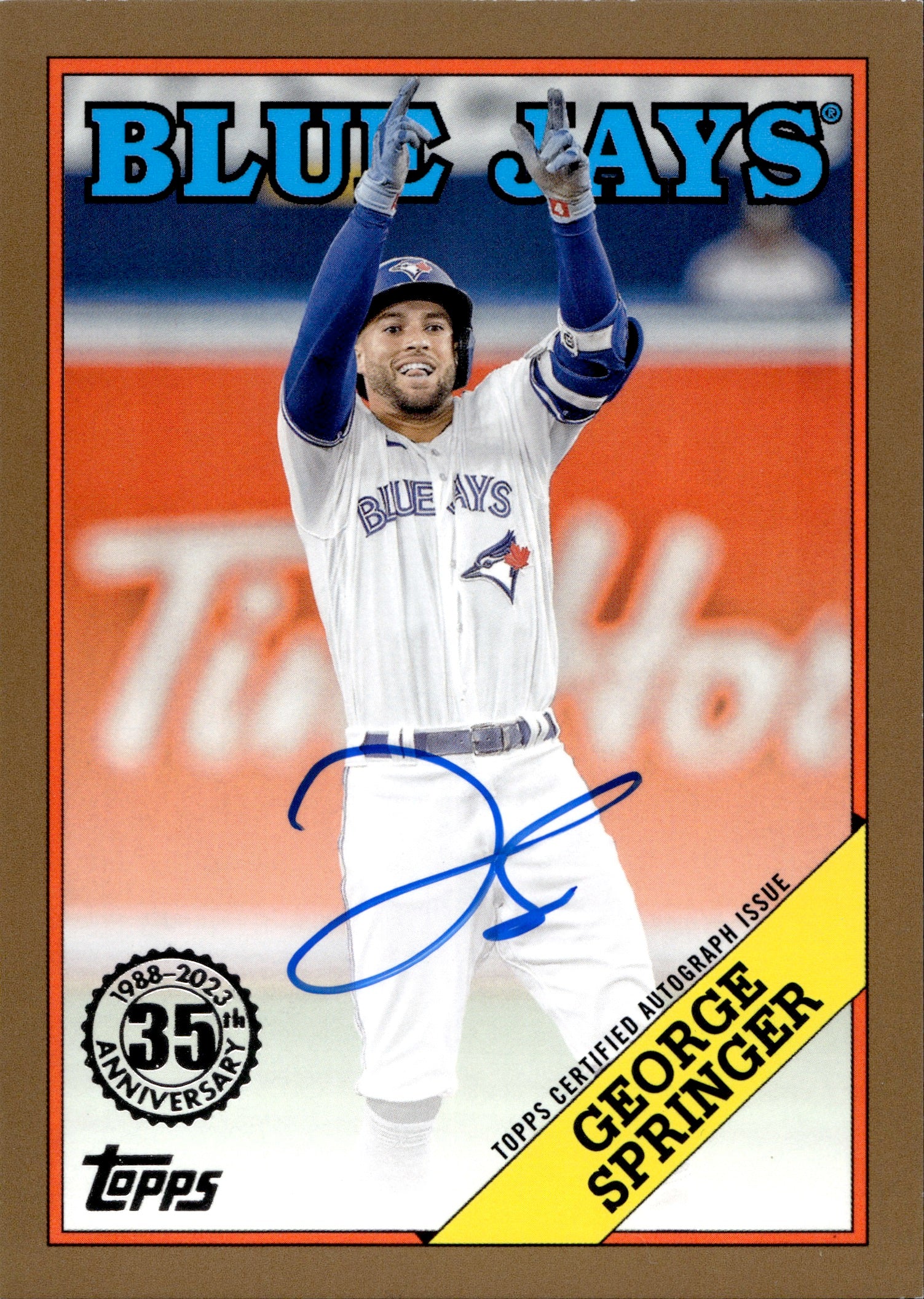  2023 Topps # 90 George Springer Toronto Blue Jays