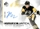 2024-25 Rutger McGroarty Upper Deck SP Authentic FUTURE WATCH HORIZONTAL ROOKIE AUTO 88/599 RC AUTOGRAPH #165 Pittsburgh Penguins