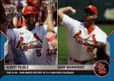 2022 Albert Pujols Adam Wainwright Topps NOW BLUE 45/49 THIS IS 40 #731 St. Louis Cardinals