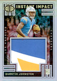 2023 Quentin Johnston Panini Illusions INSTANT IMPACT ROOKIE PATCH 10/25 RC #II-QJN Los Angeles Chargers