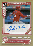 2023 Jordan Walker Panini Donruss SIGNATURE SERIES GOLD AUTOGRAPH ROOKIE 9/10 AUTO RC #SS-JW St. Louis Cardinals