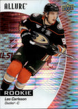 2023-24 Leo Carlsson Upper Deck Allure RED RAINBOW ROOKIE RC #114 Anaheim Ducks