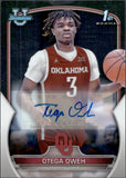 2022-23 Otega Oweh Bowman University Chrome 1ST BOWMAN AUTOGRAPH AUTO #77 Oklahoma Sooners