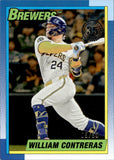 2025 William Contreras Topps 1990 DESIGN GOLD 5/50 #90B2-17 Milwaukee Brewers