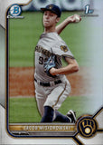 2022 Jacob Misiorowski Bowman Draft 1ST BOWMAN CHROME REFRACTOR #BDC-132 Milwaukee Brewers 1