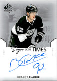 2025-26 Brandt Clarke Upper Deck SP Authentic SIGN OF THE TIMES AUTOGRAPH AUTO #SOTT-CL Los Angeles Kings