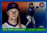 2025 Pete Crow-Armstrong Topps Chrome Platinum BLUE PRISM REFRACTOR #73 Chicago Cubs