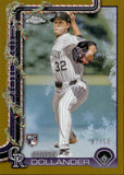 2025 Chase Dollander Topps Chrome Holiday GOLD REFRACTOR ROOKIE 47/50 RC #HC130 Colorado Rockies