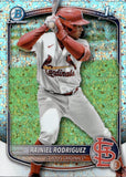 2025 Rainiel Rodriguez Bowman Chrome Prospects 1ST BOWMAN MINI DIAMOND REFRACTOR #BCP-200 St. Louis Cardinals 3