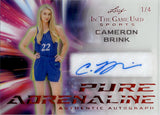 2025 Cameron Brink Leaf In the Game Used RED FOIL PURE ADRENALINE AUTO 1/4 AUTOGRAPH #PA-CB2 Los Angeles Sparks