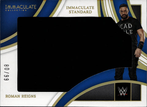 2022 Roman Reigns Panini Immaculate WWE IMMACULATE STANDARD JUMBO SHIRT 80/99 RELIC #IS-RRN Friday Night Smackdown