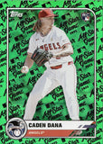 2025 Caden Dana Topps ALL-STAR GAME GREEN FOIL ROOKIE 62/99 RC #42 Los Angeles Angels