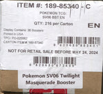 Pokemon Scarlet & Violet: Twilight Masquerade, 6 Booster Box Case