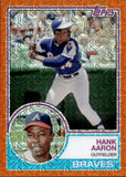 2018 Hank Aaron Topps SILVER PACK 1983 DESIGN ORANGE MOJO REFRACTOR 23/25 #39 Atlanta Braves