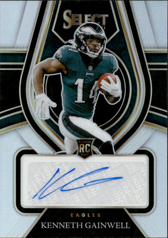 2021 Kenneth Gainwell Panini Select SILVER PRIZM ROOKIE SIGNATURES AUTOGRAPH AUTO RC 61/99 #RS-KGA Philadelphia Eagles