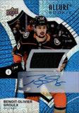 2020-21 Benoit-Olivier Groulx Upper Deck Allure ROOKIE BLUE LINE AUTO JERSEY 13/75 AUTOGRAPH RC #104 Anaheim Ducks