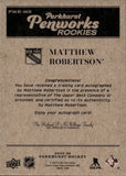 2025-26 Matthew Robertson Upper Deck Parkhurst PENWORKS ROOKIES AUTOGRAPH RC AUTO #PWR-MR New York Rangers