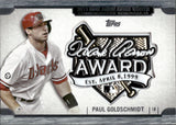 2017 Paul Goldschmidt Topps UPDATE COMMEMORATIVE NATIONAL LEAGUE HANK AARON AWARD MEMORABILIA #HA-PG Arizona Diamondbacks