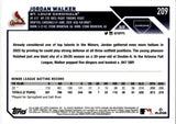 2023 Jordan Walker Topps Chrome MAGENTA REFRACTOR ROOKIE 302/399 RC #209 St. Louis Cardinals