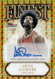 2024-25 Artis Gilmore Topps Finest AUTOGRAPHS GOLD GEOMETRIC REFRACTOR 21/50 AUTO #FA-AG Chicago Bulls