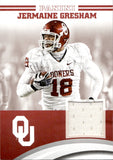 2016 Jermaine Gresham Panini Oklahoma Team Collection GAME-WORN JERSEY #JG-OU Oklahoma Sooners
