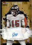 2024 Jalen McMillan Topps Finest GOLD REFRACTOR AUTOGRAPH ROOKIE 4/50 AUTO RC #RFA-JM Tampa Bay Buccaneers