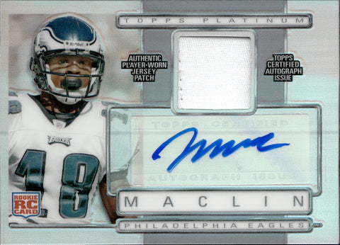 2009 Jeremy Maclin Topps Platinum AUTOGRAPH ROOKIE JERSEY PATCH REFRACTOR AUTO RC 68/150 #ARP-JM Philadelphia Eagles