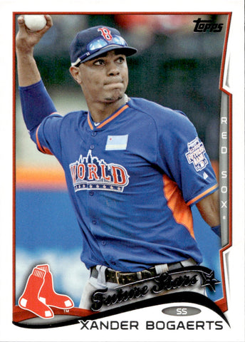 2014 Xander Bogaerts Topps FUTURE STARS SP PHOTO VARIATION #133 Boston Red Sox