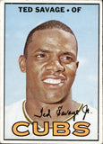 1967 Ted Savage Topps #552 Chicago Cubs *HIGH NUMBER* BV$40